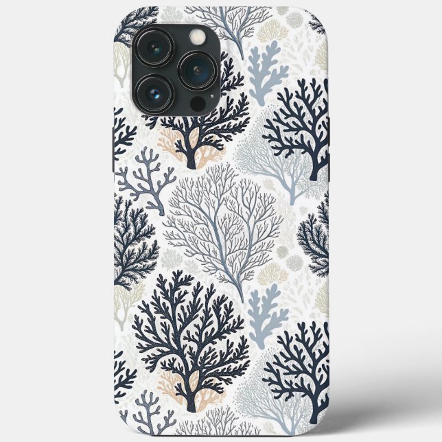 Botanical Coral Ocean Vibes Case-Mate iPhone Case (Back)