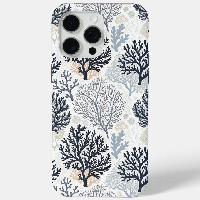 Botanical Coral Ocean Vibes Case-Mate iPhone Case (Back)