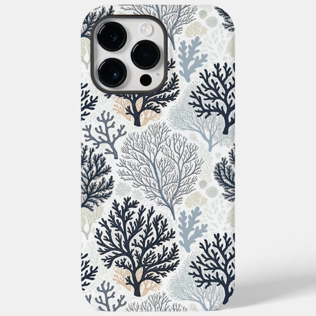 Botanical Coral Ocean Vibes Case-Mate iPhone Case (Back)