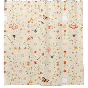 Botanical Cottagecore Shower Curtain