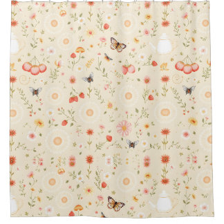 Botanical Cottagecore Shower Curtain