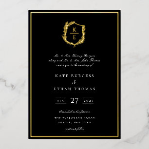 Botanical Crest Monogram Wedding