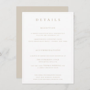 Botanical Crest Monogram Wedding Details Enclosure