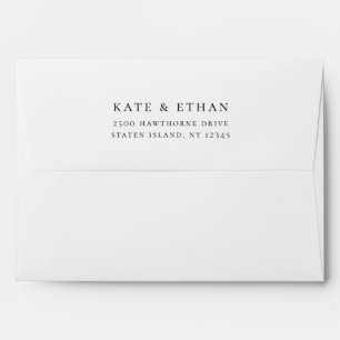 Botanical Crest Monogram Wedding Invitation Envelope
