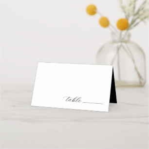 Botanical Crest Monogram Wedding Place Card