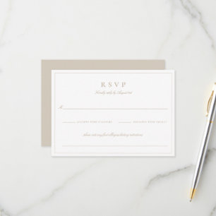Botanical Crest Monogram Wedding RSVP Card