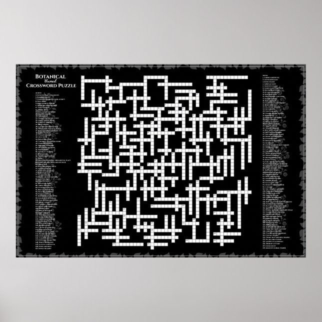 Botanical Crossword 156 plants to find Funny Giant Poster (Front)