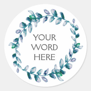 Botanical Crown - Serene - Classic Round Sticker
