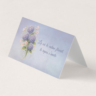 botanical cushion, where calm blooms business card