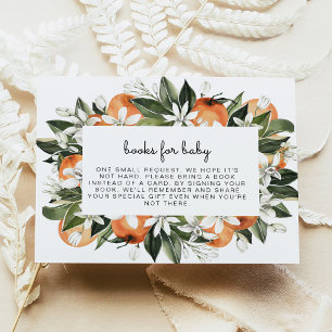 Botanical Cutie Oranges Books for Baby Enclosure Invitation