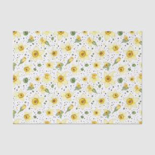 Botanical Daffodil Floral Geometric Pattern (2) Tissue Paper