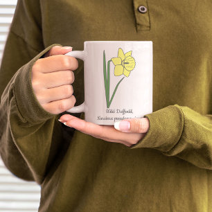 Botanical Daffodil Pastel Flower  Coffee Mug