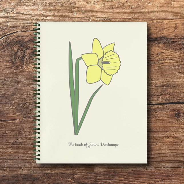 Botanical Daffodil Pastel Flower Notebook (Botanical Daffodil Notebook)
