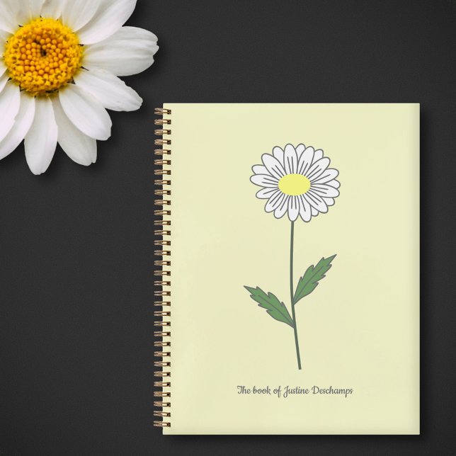 Botanical Daisy Flower Yellow Notebook (Daisy Flower Yellow Notebook)