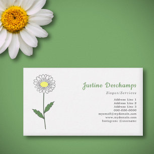 Botanical Daisy Pastel Flower  Business Card