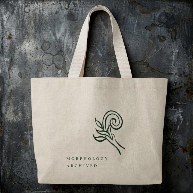 Botanical Dark Academia Garden Reader Gift Large Tote Bag (Creator Uploaded)