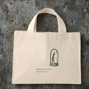 Botanical Dark Academia Garden Reader Gift Mini Tote Bag