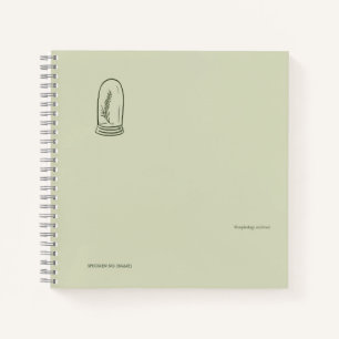 Botanical Dark Academia Minimalist Garden Reader G Notebook