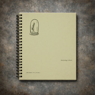 Botanical Dark Academia Minimalist Garden Reader G Notebook