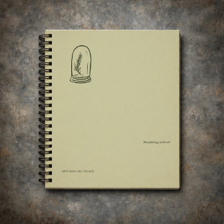 Botanical Dark Academia Minimalist Garden Reader G Notebook