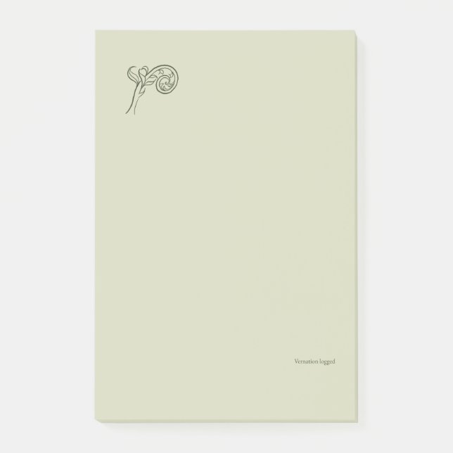 Botanical Dark Academia Minimalist Garden Reader Post-it Notes (Front)