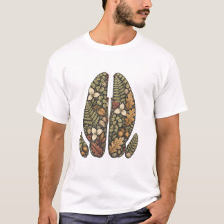 Botanical Deer Hoof Fern Woodland Nature T-Shirt