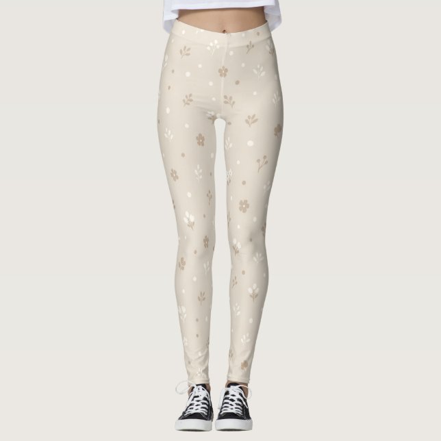 Botanical Dot Pattern Leggings (Front)