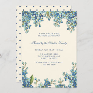 Botanical Dots Mother's Day Brunch Invitation