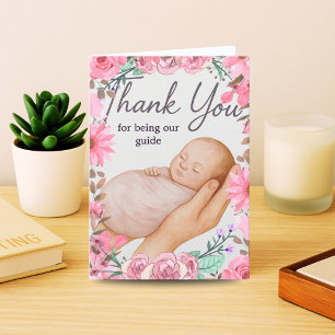 Botanical Doula Thank You Note   From New Parents Card