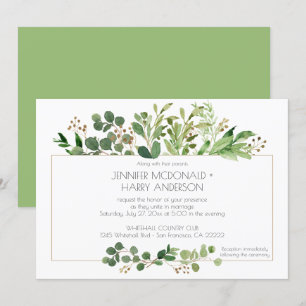 Botanical Dream Horizontal Wedding Invitations  