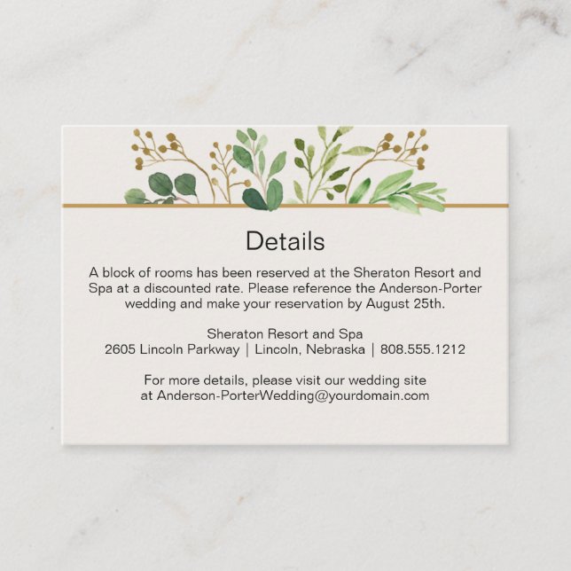 Botanical Dream Ivory Back Detail Enclosure Cards (Front)