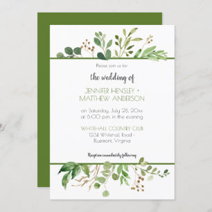 Botanical Dream Top and Bottom Frame Invitation
