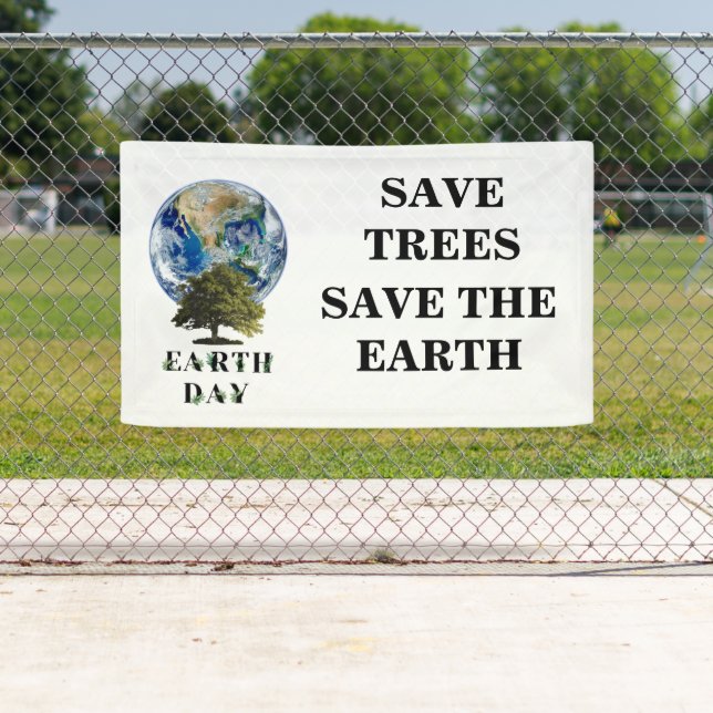 Botanical Earth Day Typography Personalised Banner (Insitu)