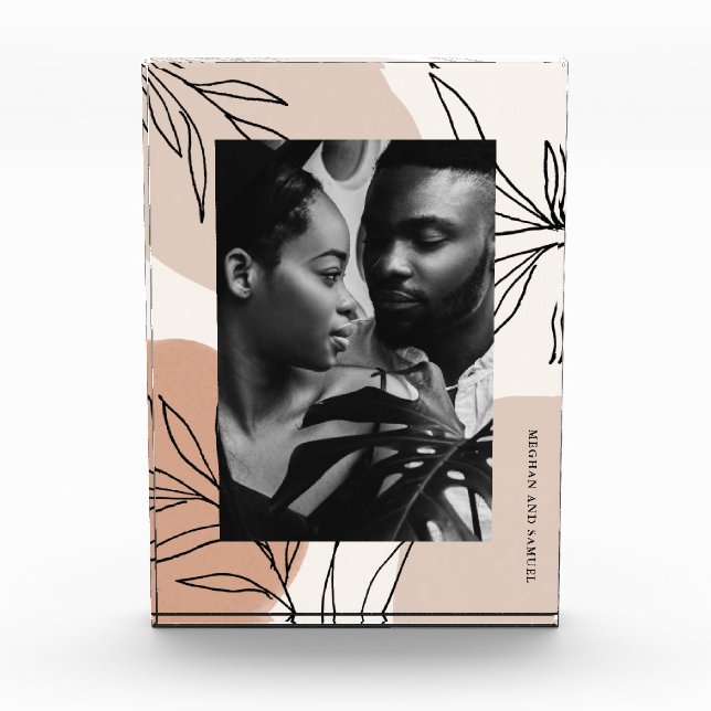 Botanical Earth Tone Splashes Photo and Name (Front)