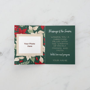 Botanical Elegance Christmas Folded Greeting Card