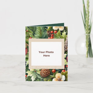 Botanical Elegance Christmas Folded Greeting Card
