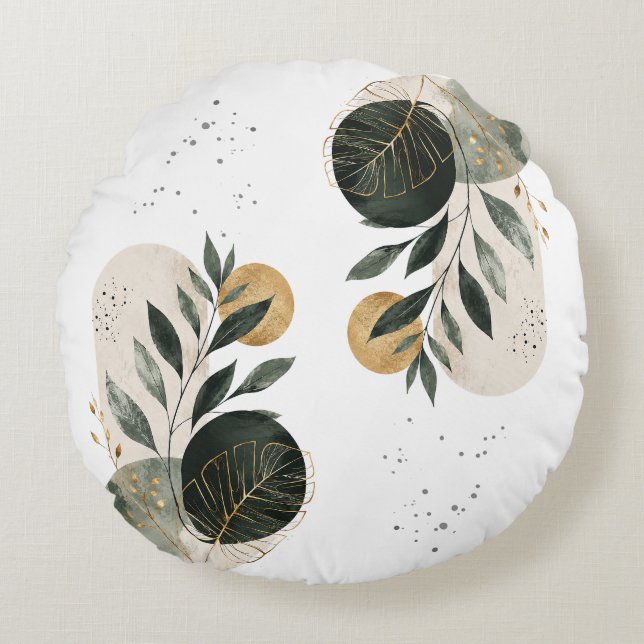 Botanical Elegance Dinning Collection Round Cushion (Front)