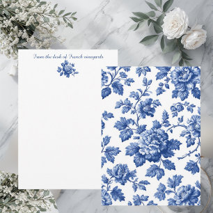 Botanical Elegance French Toile De Jouy Vintage Card