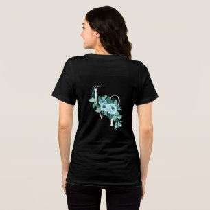 Botanical Elegance Monogram B - Floral Art Tri-Blend Shirt