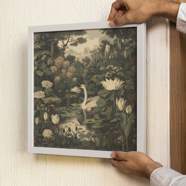 Botanical Elegance – Swan in the Forest Poster (Creator Uploaded)