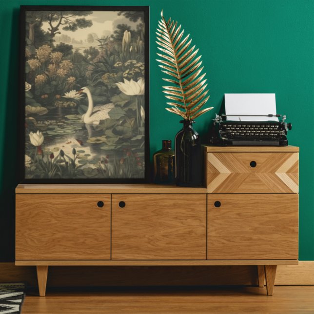 Botanical Elegance – Swan in the Forest Poster (Creator Uploaded)