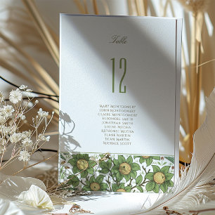 Botanical Elegance Table Number Card