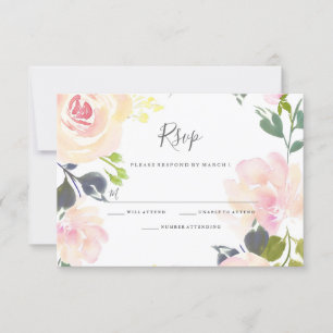 Botanical Elegant Floral All occasions RSVP Card