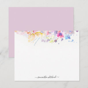 Botanical Elegant Floral Pastel Watercolor Card