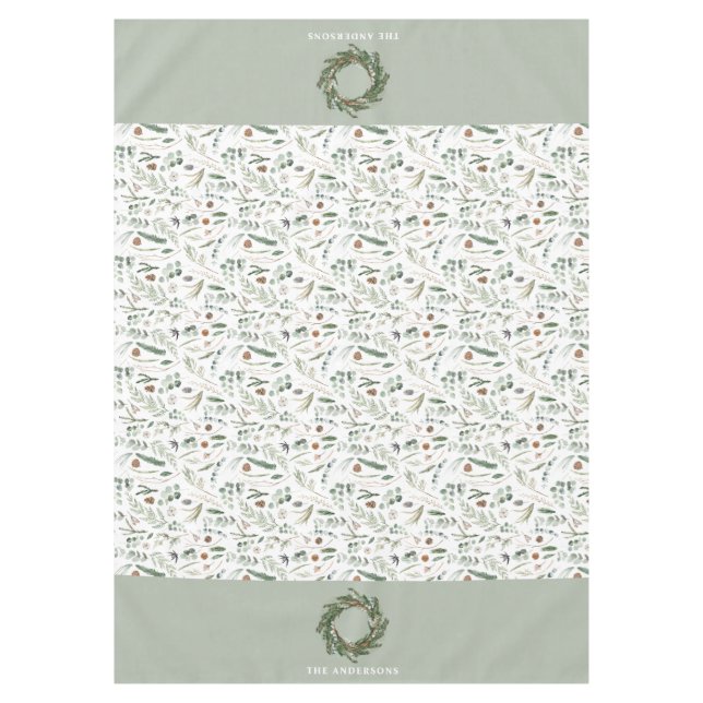  botanical elegant modern family gift decor tablecloth (Front)