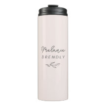 Botanical Elegant Modern Minimalist Pink 