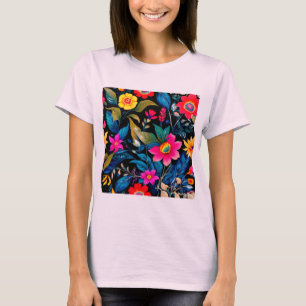 Botanical Elements Design - Floral Nature-Inspired T-Shirt