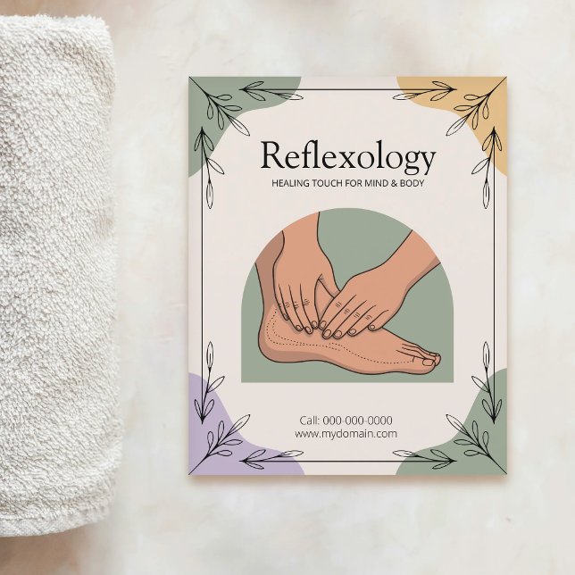 Botanical Elements & Earth Tones - Reflexology Flyer (Botanical Elements & Earth Tones - Reflexology Flyer)