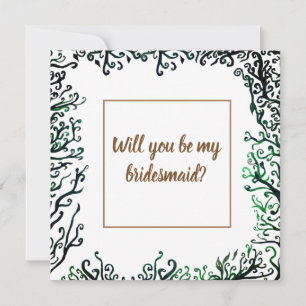 Botanical Elements ,Will you be my flowergirl card