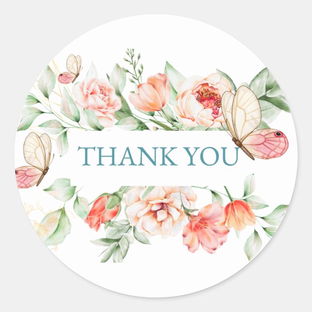 Botanical Envelope Seals, Stickers (Front)